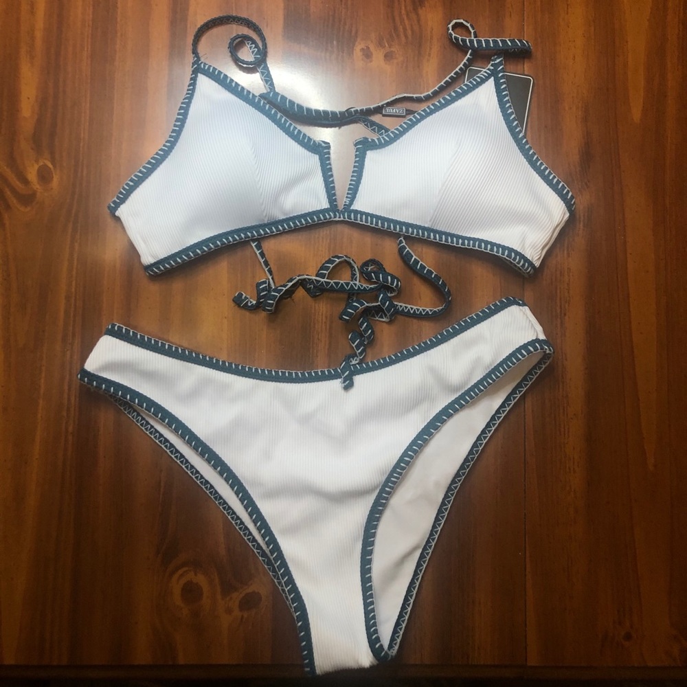 White Zaful bikini